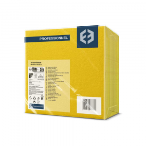 Paquet de serviettes airlaid en papier jaunes