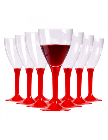 Groupe de 10 verres à vin rouges