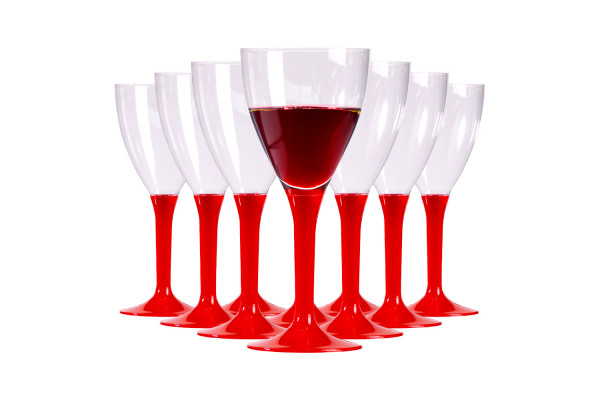 Groupe de 10 verres à vin rouges