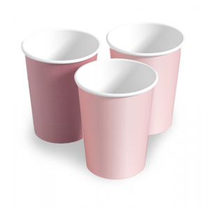 Gobelet en carton de 25 cl rose doré