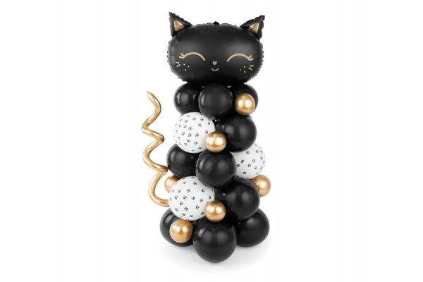 bouquet ballons chat noir