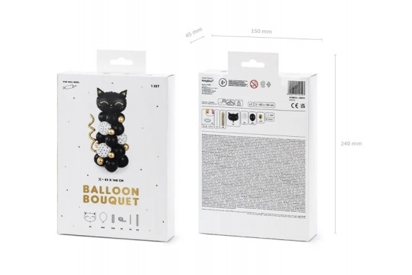 bouquet ballons chat noir pack