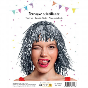 perruque Metallique argent
