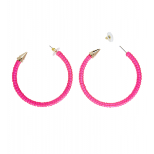 boucle d'oreilles fluo rose