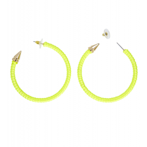 boucles d'oreilles jaune fluo