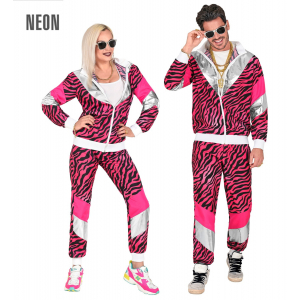 Déguisement survêtement fluo rose et noir