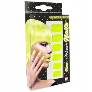 Faux ongles jaune fluo