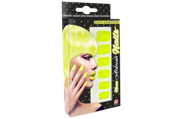 Faux ongles jaune fluo