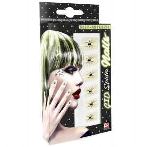 Faux ongles araignées phosphorescents