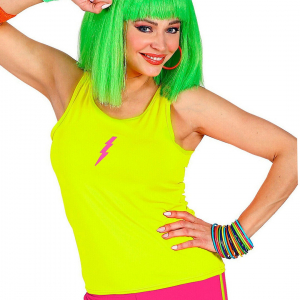 Débardeur fluo jaune femme