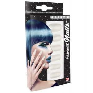 faux-ongles blancs fluo pack