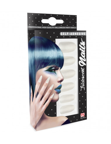 faux-ongles blancs fluo pack