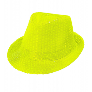 Chapeau jaune fluorescent