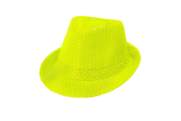 Chapeau jaune fluorescent