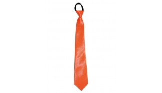 cravate orange fluo