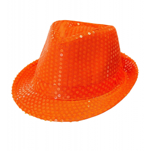Chapeau orange fluorescent
