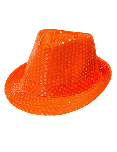 Chapeau orange fluorescent