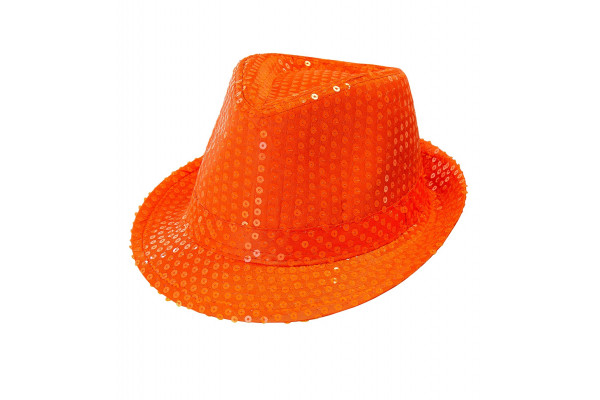 Chapeau orange fluorescent