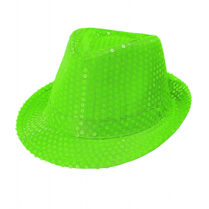 Chapeau vert fluorescent
