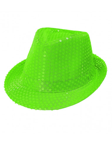 Chapeau vert fluorescent