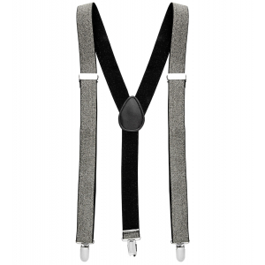 bretelles sequins argentees