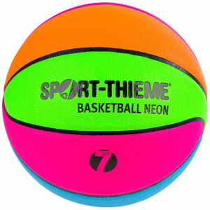 Ballon de basket fluorescent multicolore