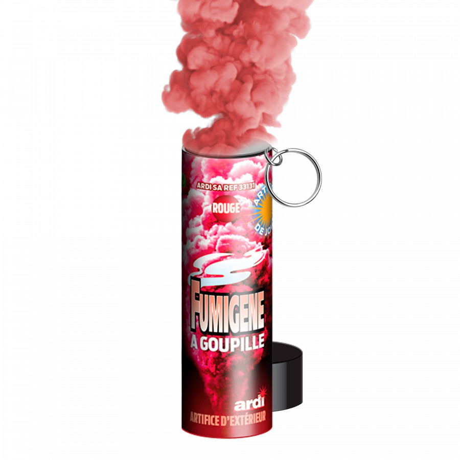 Fumigene a goupille rouge 1 minute
