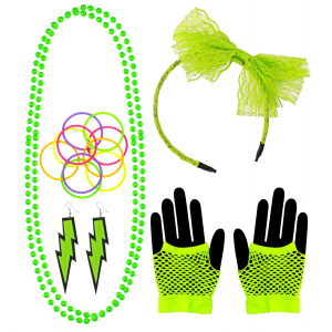 Kit années 80 fluo vert