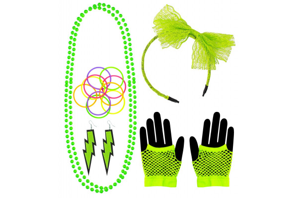 Kit années 80 fluo vert