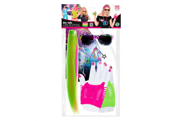 Kit set fluo rose et vert fille