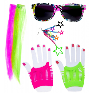 Kit set fluo rose et vert fille