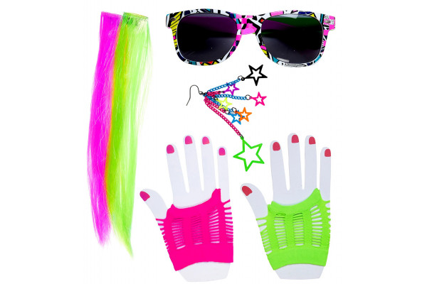 Kit set fluo rose et vert fille