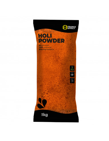 Poudre Holi Orange - Sachet de 1kg