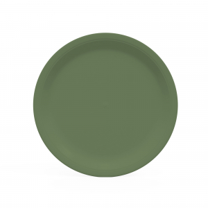 assiette en carton de couleur vert olive