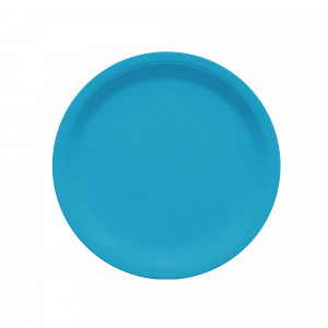 assiette en carton bleu turquoise