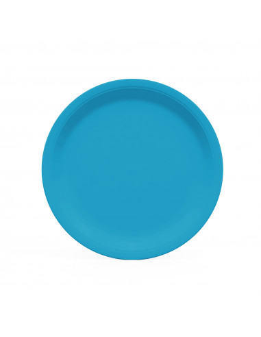 assiette en carton bleu turquoise