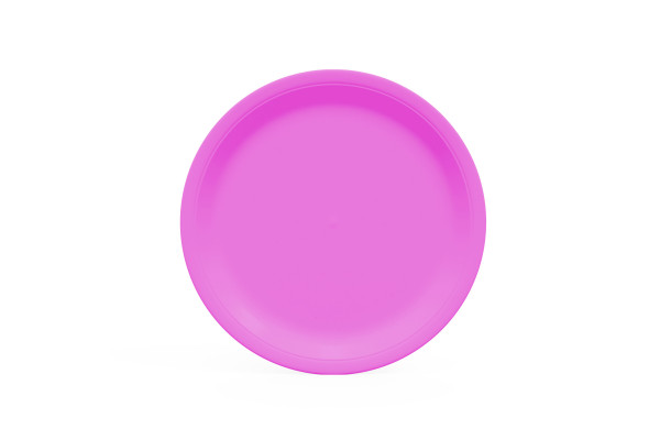 assiette en carton fuchsia