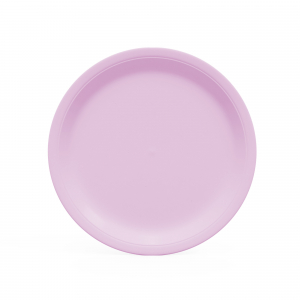 assiette en carton de couleur rose pastel