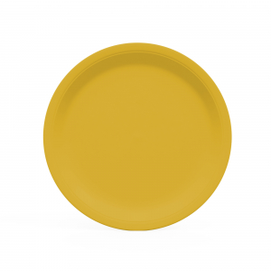 assiette en carton jaune