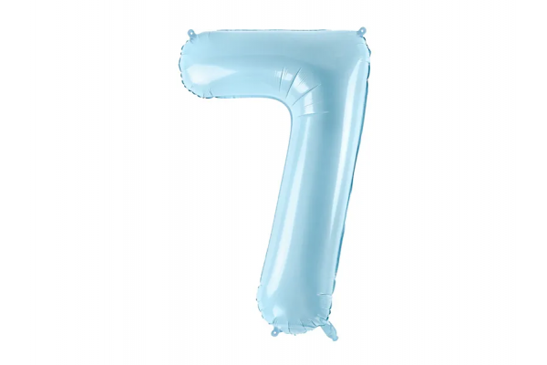 ballon chiffre 7 bleu alu