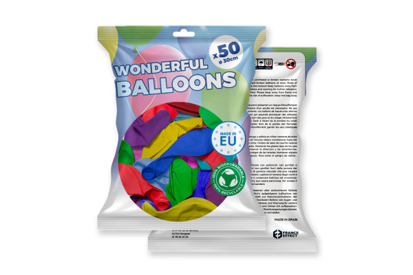 paquets ballons multicolore