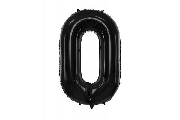 ballon chiffre noir 0