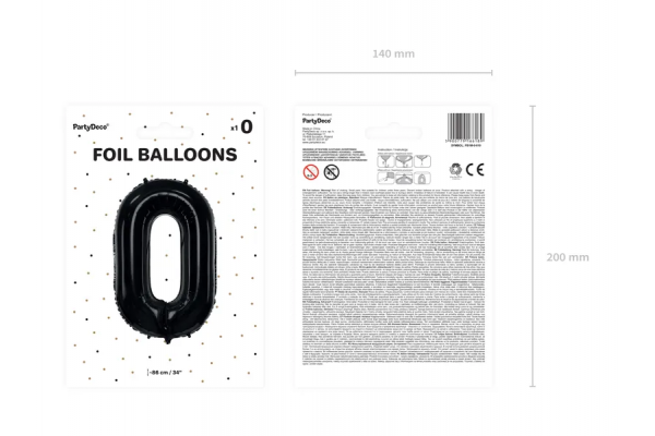 ballon chiffre noir 0 pack