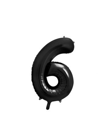 ballon chiffre 6 noir