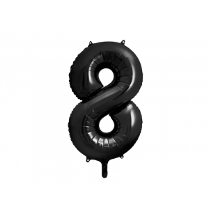 ballon chiffre 8 noir