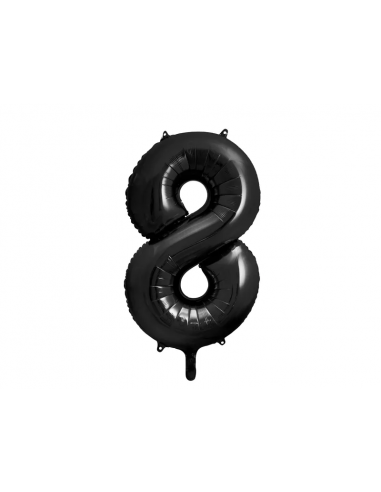 ballon chiffre 8 noir