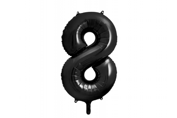 ballon chiffre 8 noir