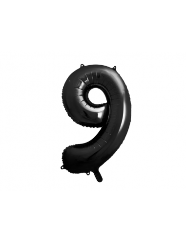 ballon chiffre 9 noir