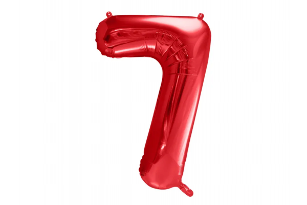 ballon chiffre 7 rouge