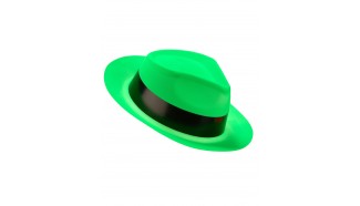 Chapeau fluorescent vert pour soirée